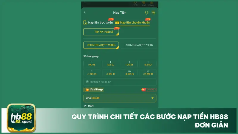 Nạp Tiền HB88 2 Hướng dẫn chi tiết từng bước nạp tiền tại hb88